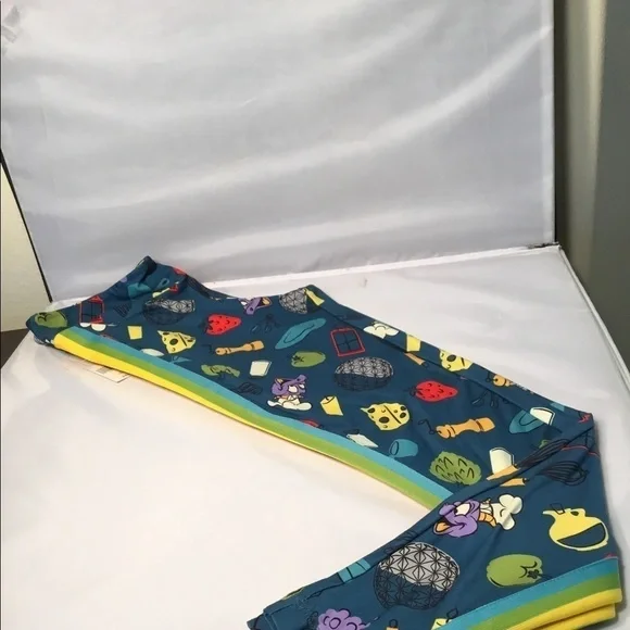 Disney 25th ANNIVERSARY FOOD &‎ WINE CELEBRATION LEGGING SIZE SMALL - Picture 6 of 12